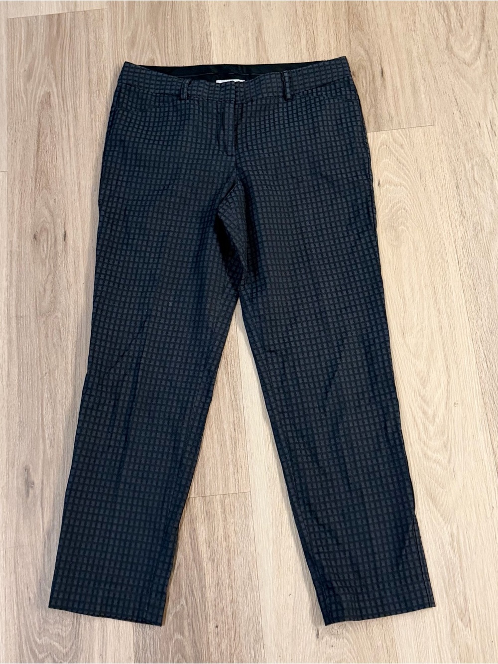 Roz & Ali Women’s Black Checkered Ankle Dress Pants size 6